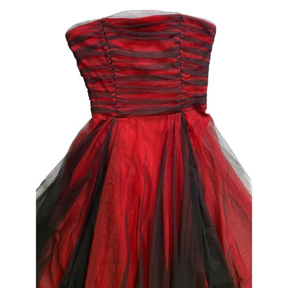 Cache Vintage Y2K Whimsigoth Fairy Coquette Mesh Asymmetric Hem Dress Prom Hoco - Picture 7 of 9